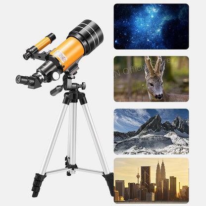 Telescópio Astronômico Profissional de Alta Definição e Alta Potência, Tripé Portátil, Zoom de 150x, Visão Noturna, Lua e Estrelas