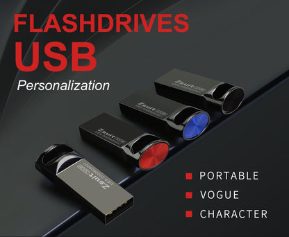 Zsuit 10 Peças/lote Pen Drives USB 64GB Mini Metal Capacidade Real 128GB Memory Stick Pen Drive 32GB Logotipo Personalizado Armazenamento U Disk