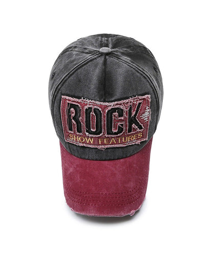 Korean version washed letters spring and autumn men's and women's fashion shabby denim baseball cap sunhat Official Website