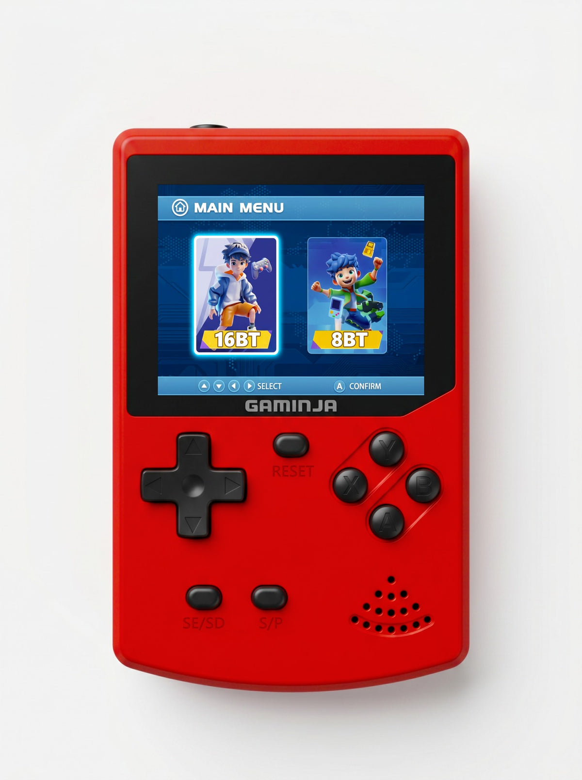 GAMINJA Handheld Game Console 300 Classic 8bit/16bit Games 2.8" HD Screen Retro Video Mini Game Console Gift for Nostalgia