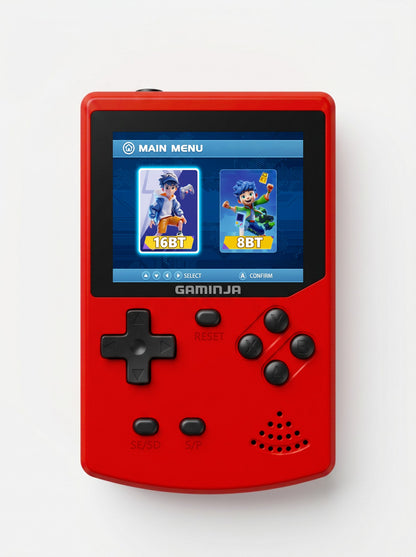 GAMINJA Handheld Game Console 300 Classic 8bit/16bit Games 2.8" HD Screen Retro Video Mini Game Console Gift for Nostalgia