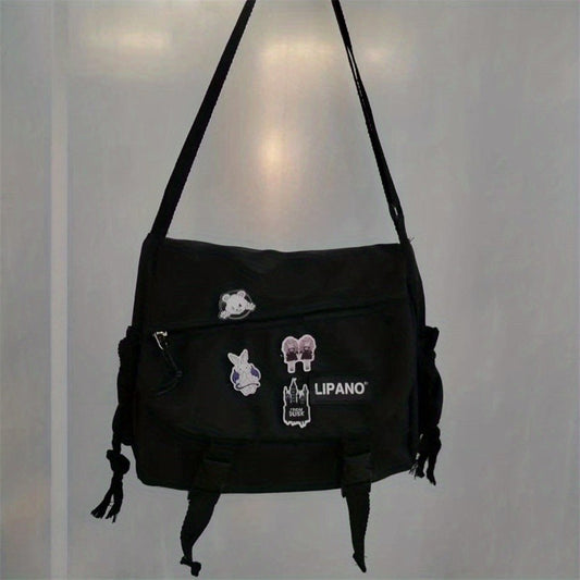 1pc Nylon Handbag Shoulder Bag, Large Capacity Messenger Bag, Men's Crossbody Bag, Student School Bags for Teenagers Daily Use