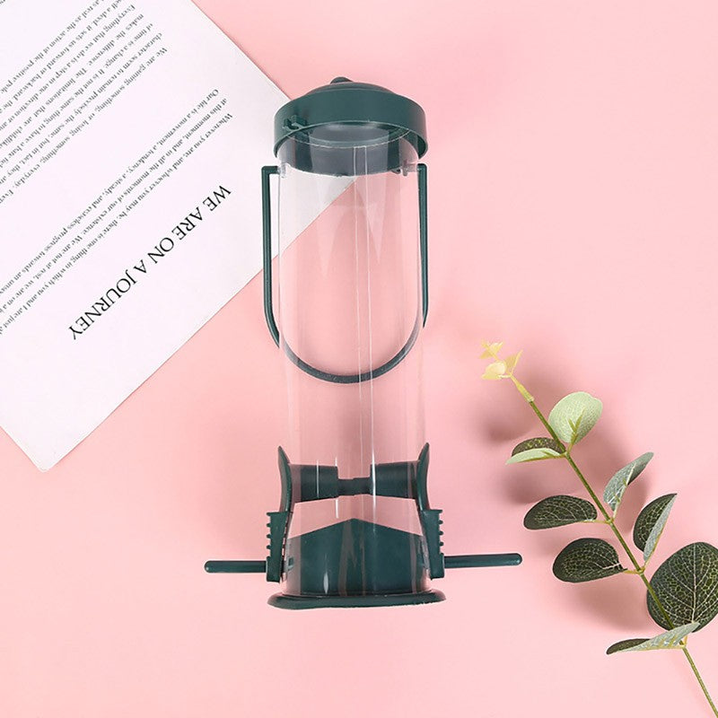 Alimentador de Pássaros Domésticos, Dispensador de Comida, Alimentador de Pássaros Pendurado ao Ar Livre com Múltiplos Buracos, Ferramenta de Alimentação Automática para Pássaros Pequenos, Suprimentos para Pássaros