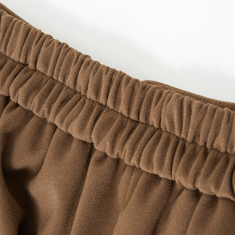 Plus Size Woolen Skirt Women 2024 Autumn Winter New Arrivals High Waist A Line Skirt With Belt Korean Fashon Skirts Womens