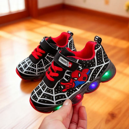 Disney Children Luminous Shoes For Boys Gilrs New LED Lighted Soft Spring Baby Kids Sneakers Infant Tennis Breathable