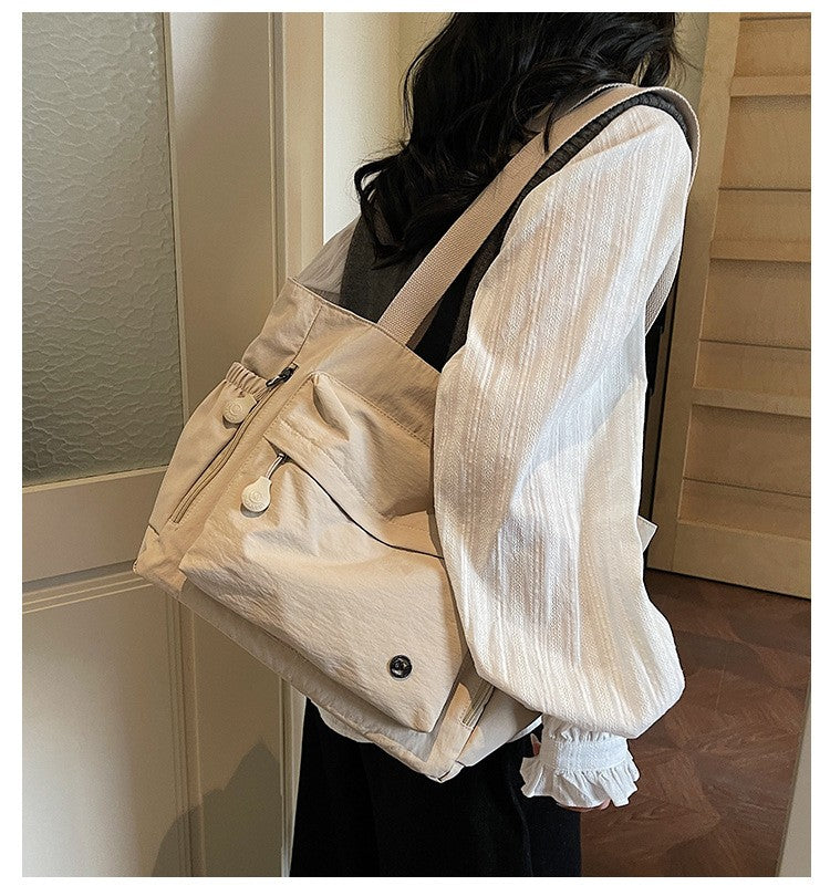 Stylish Nylon Canvas Shoulder Bag for Women Spacious Top Handle Bag Tote Casual  Comfortable and Versatile Texture Commuter Bag