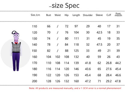 Anime Movie Inside out 2 Joy Cospaly Costume Envy Anxiety Ennui Cos Outfits For Adult Kids Halloween Stage Performance Costume