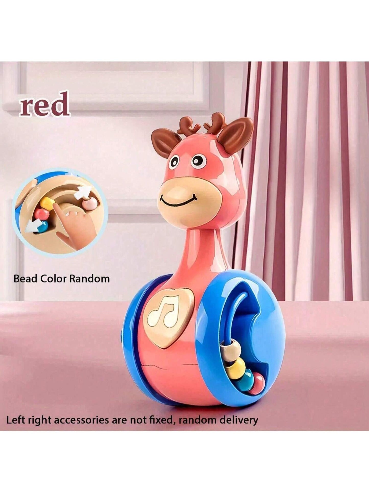 Safari Sensory Beat Drum - 5-in-1 Baby Music Toy with Chewable Silicone Edges & Animal Sound Buttons | Montessori Crawling Guide