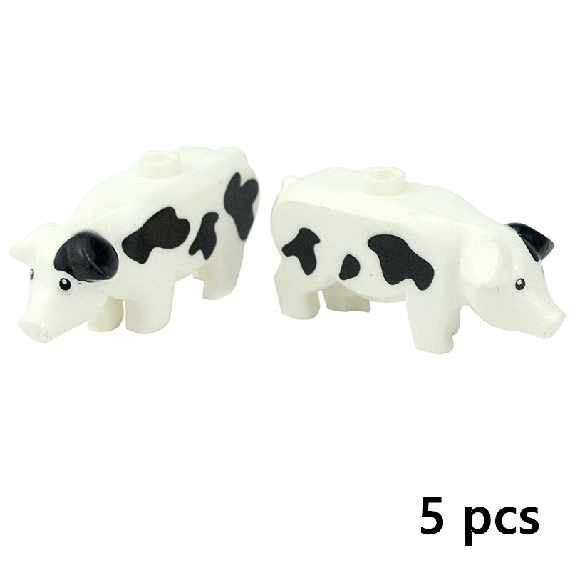 Creative DIY Model cute little Animal MOC Brick Building Blocks Pet Zoo Dog Duck Tortoise Penguin Cat Pig Bird Rabbit Toys
