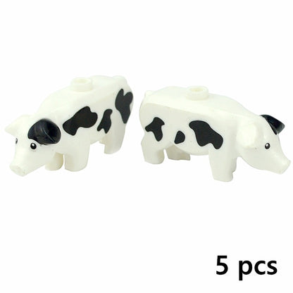 Creative DIY Model cute little Animal MOC Brick Building Blocks Pet Zoo Dog Duck Tortoise Penguin Cat Pig Bird Rabbit Toys