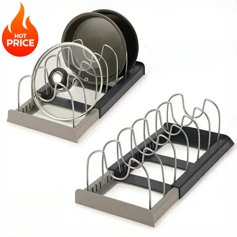 2025 HOT NEW Pot lid storage rack, suitable for cabinet drawers, a kitchen organizing tool suitable for storing cookware.