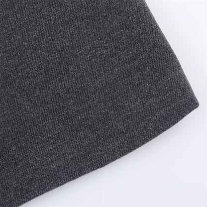 Women's Coat 2025 Autumn and Winter New Style Gray Long-Sleeve Belted Single-Breasted Stand Collar Loose Coat Fashionable