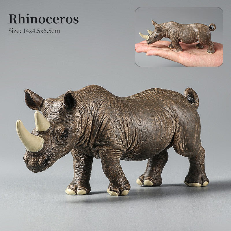 Conjunto de Brinquedos Montessori de Animais Selvagens - Leão Elefante Antílope Miniaturas de Animais Figuras de Ação Zoológico Presente Educacional para Crianças
