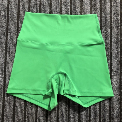 Solid Color High Waist Yoga Ultrashort Leggings Soft Women Gym Athletic Tight Sport Short Compression Comprehensive Training Jog