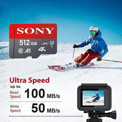 Cartão Micro SD SONY TF Mini 1 TB Cartão de Memória Classe 128 GB 256 GB de Alta Velocidade Cartão de Memória Flash TF Mecard C10 para Xiao Mi