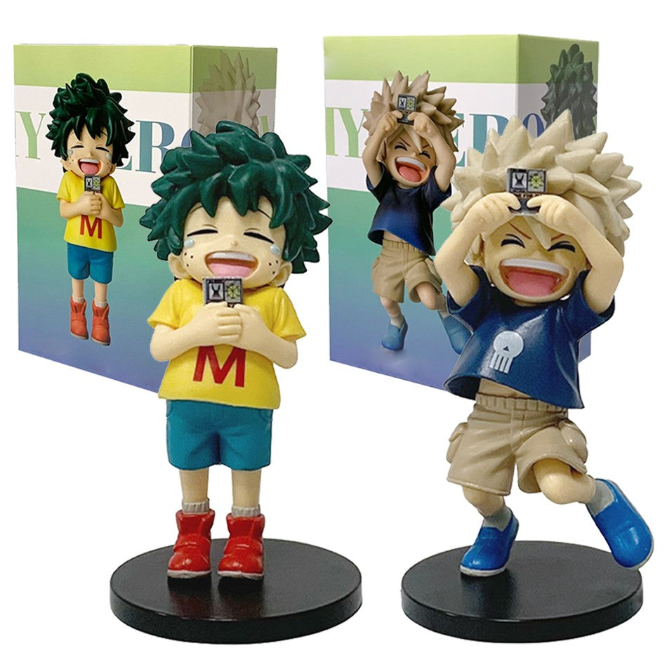 Em estoque 2 unidades de figuras de ação de anime em PVC colecionáveis, brinquedos infantis de aniversário, presentes decorativos para fãs