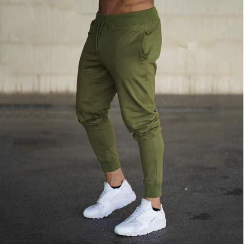 Mens Casual Pants Autumn Winter Sweatpants Men Running Jogger Sports Gym Trousers Fashion Solid Color Workout Long Pants 2025