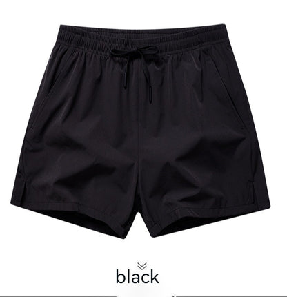 1pcs Summer Men Ice Silk Shorts Quick Drying Running Gym Pants Homme Surf Ventilate Drawstring Casual Outdoor Sport Couple Short