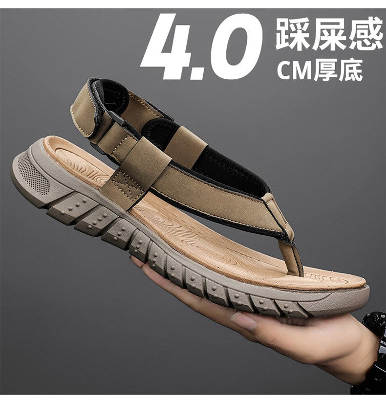 Men's simple casual sandals summer outdoor anti slip wear-resisting comfort beach shoes breathable fashion male walking slippers
