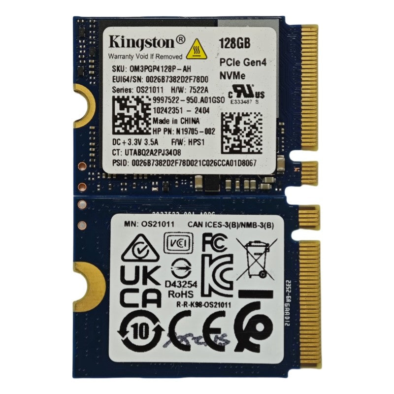 SSD Interno NVMe M.2 2230 para Jogos Kingston OM3 128GB PCIe 4.0 e OM3 256GB PCIe 3.0 - Compatível com Stream Deck, Laptop e Desktop
