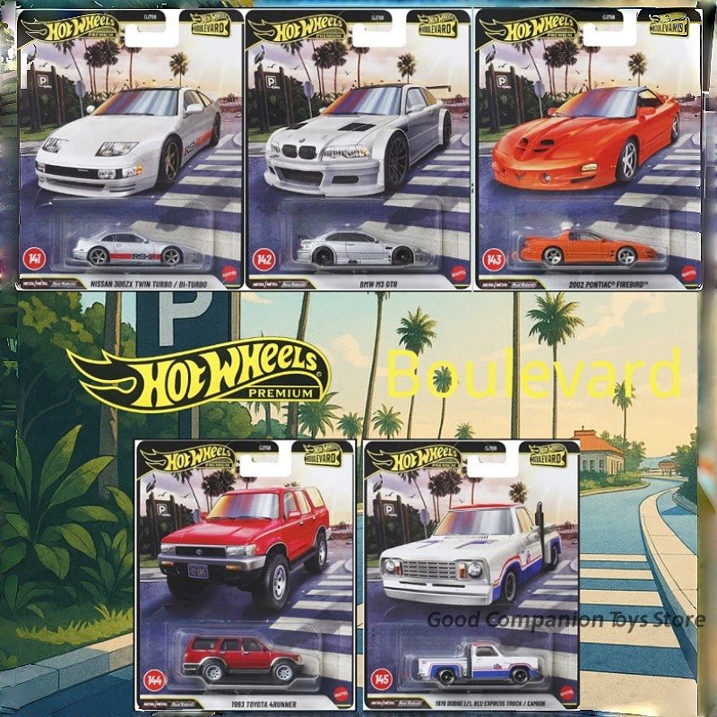 Original Hot Wheels Boulevard 29 Carro Modelo 1/64 Die-Cast Carro BMW NISSAN TOYOTA DODGE Modelo de Liga com Pneus de Borracha e Fundo de Ferro
