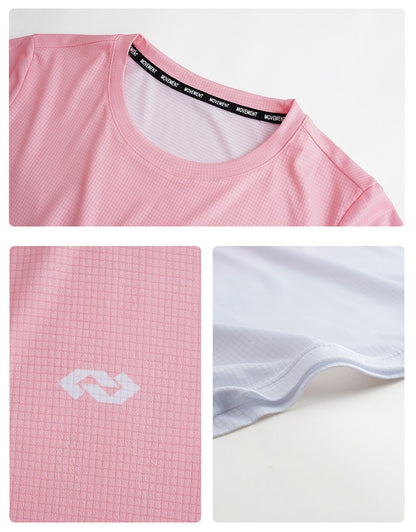 DRUR Women Running Set Quick Dry Loose Workout Outfit 2 Piece Tracksuit Summer Lightweight Gym Top Shorts Suit Badminton Apparel