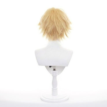 Chainsaw Man Denji Cosplay Wig Synthetic Short Curly Wig Anime Coser Cute Girl Heat Resistant Fiber Wig Halloween Party Use