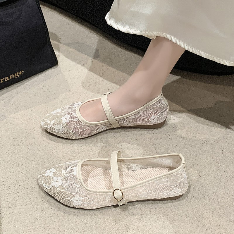2024 New Women Flats Shoes Summer Ballet Flats Fashion Bow Women Shoes Slip on Sweet Hollow Flat Shoes Female Zapatos De Mujer