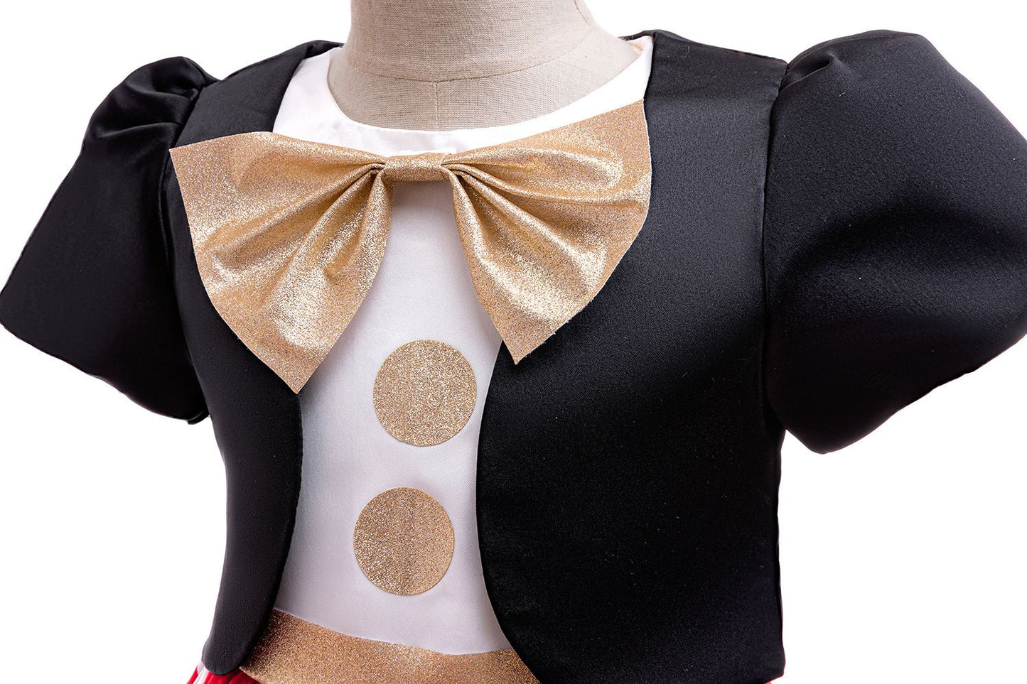 Cartoon Mouse Cosplay Costume Bow Tie Top+Short Sleeve Coat+Suspender Shorts for Halloween Carnival Birthday Outfits