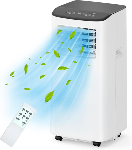 Portable Air Conditioner, 8000 BTU for Rooms up to 450 Sq. Ft., Remote & Auto Evaporation, Compact AC for Apartment, US Plug