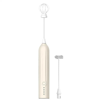 Electric milk frother charging portable egg beater beverage coffee machine handheld 3-speed jam cream machine kitchen blender