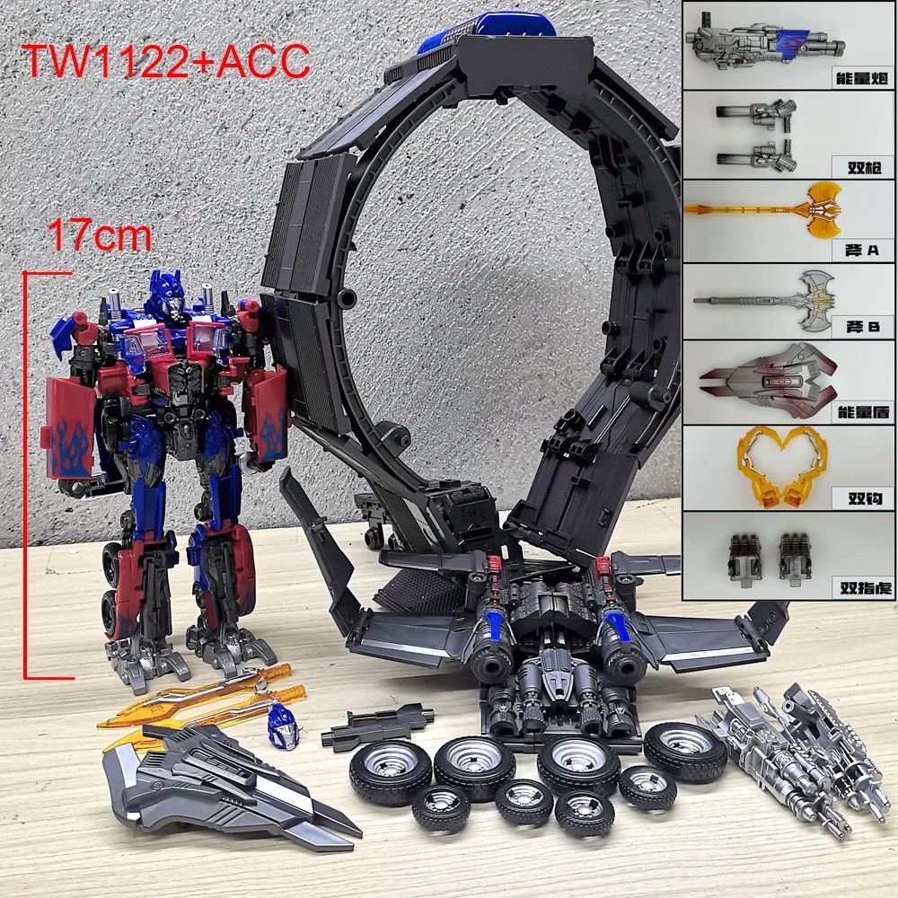 Baiwei Trailers TW1122 Brinquedos de Transformação Optimus Commander Robô TW1022 Contêiner Tático CY01 Modelo KIT Figura de Deformação