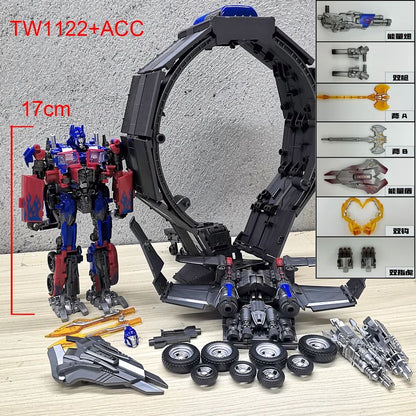 Baiwei Trailers TW1122 Brinquedos de Transformação Optimus Commander Robô TW1022 Contêiner Tático CY01 Modelo KIT Figura de Deformação