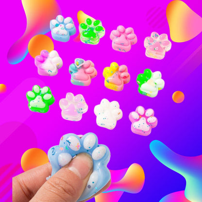 10-30Pcs Mini Cute Cat Claw Plush Pinch Fun Colorful Halloween Christmas Party Pack Fillers for Pressure Reduction Cartoon Style