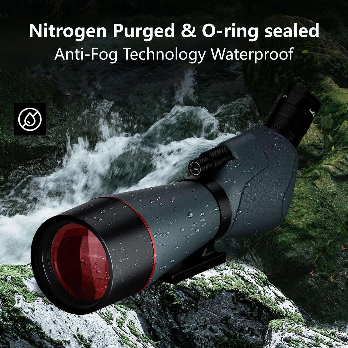 Probty 25-75x70 Telescope Spotting Scope Powerful Zoom Monocular FMC BAK4 Waterproof For Bird Watching Target Shotting