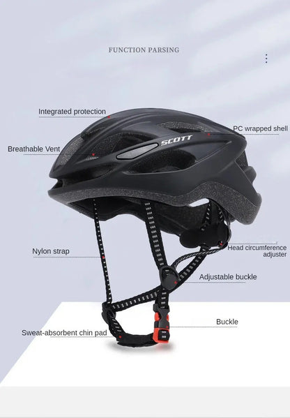 Capacete de ciclismo para homem e mulher com 18 aberturas de ventilação, alça ajustável e espuma EPS, certificado CPSC/CE para bicicleta de estrada, MTB, deslocamento.