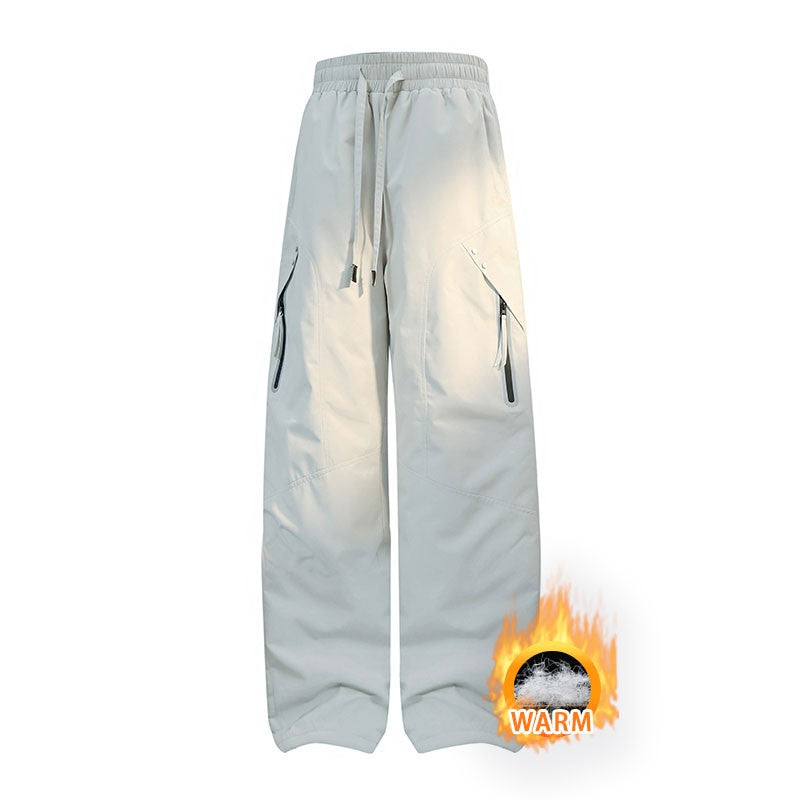 Calças de Caminhada Masculinas Inverno Quente Impermeáveis Corta-vento Refletivas para Escalada Acolchoadas Grossas para Camping Esqui Trekking Esportivas