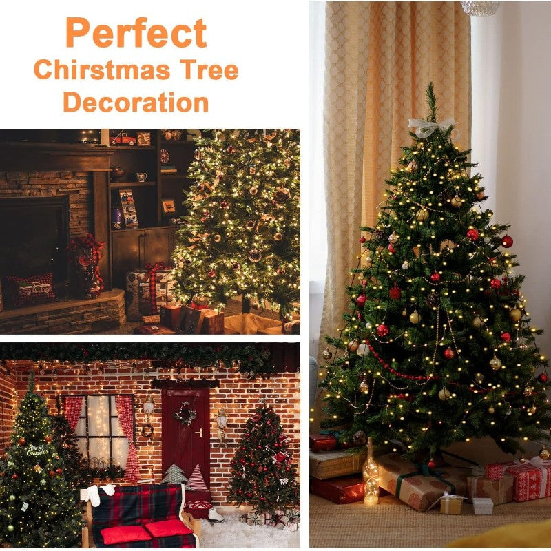 1.5M/2M/3M LED Ring Christmas Tree Tops Lights Decoration Tree Lights String for Patio Garden Outdoor Waterproof Waterfall Light
