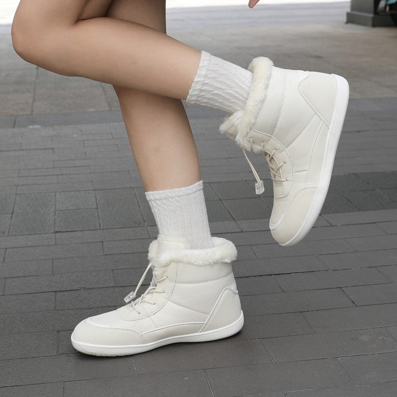 Women's Winter Snow Boots Fur Lined Barefoot Boots Wide Toe Box Ankle Booties Walking Boots Outdoor