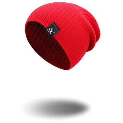 Novos Gorros de Outono Inverno para Mulheres Homens Chapéus de Malha Quentes Feminino Gorro Folgado Aquecedor Boné Feminino Macio Confortável