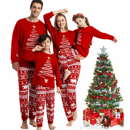 2026 Family Matching Outfits Red Christmas Pajamas Sets Father Mother Daughter and Son Pyjamas Aldult Kids Xmas Family Clothing