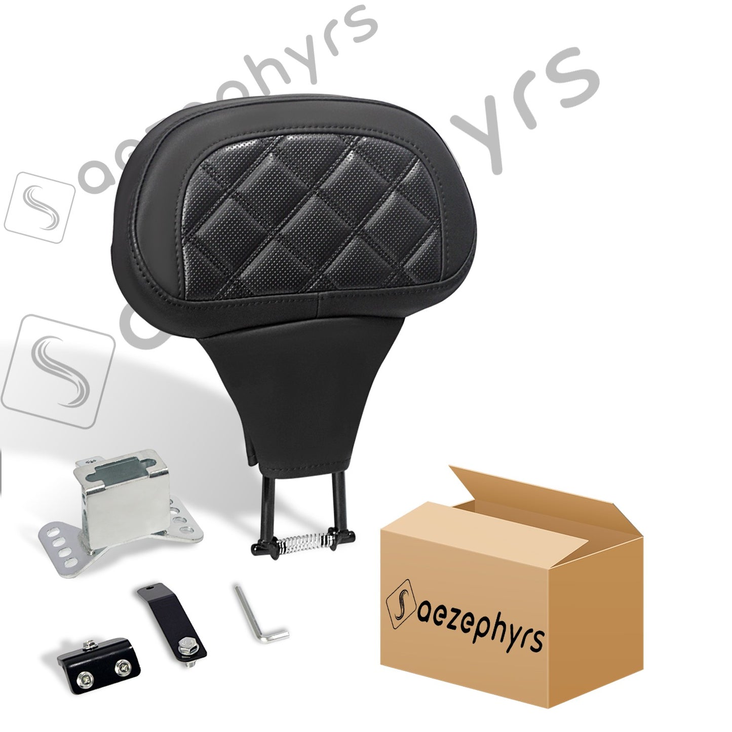 Encosto Ajustável para Piloto de Moto, Kit de Montagem Plug-In para Harley Touring CVO Electra Street Glide Road King 09-25