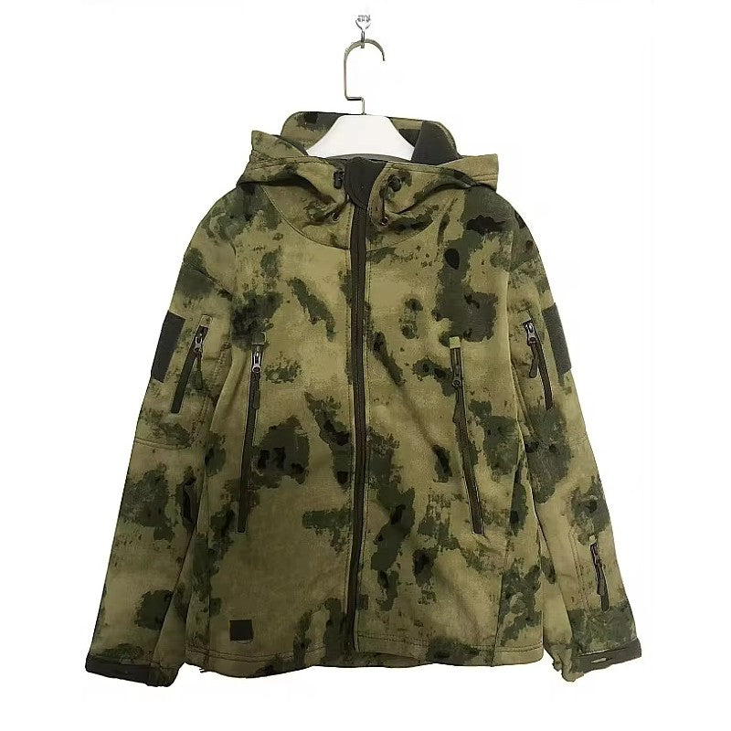 Jaquetas Militares Masculinas Soft Shell Shark Skin Táticas Corta-vento Impermeáveis Jaquetas Masculinas de Combate Casacos Bomber Masculinos com Capuz