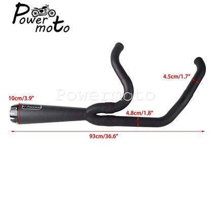 For Harley Softail Low Rider S ST EI Diablo Street Bob 2018-up 2-into-1 Motorcycle Complete Full System Exhaust Pipe Muffler