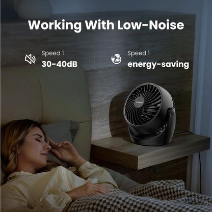 GAIATOP Air Circulator Fan, Portable Desk Fan Table Fan Dorm Fan, 5-Inch Small Fan 3 Speed with 360° Adjustable Tilt