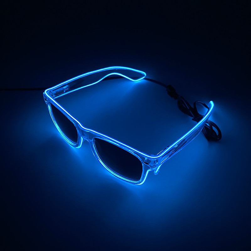 1PC Light Up LED Glasses Glow Sunglasses EL Wire Neon Glasses Glow in The Dark Party Supplies Neon Party Favors for Adults