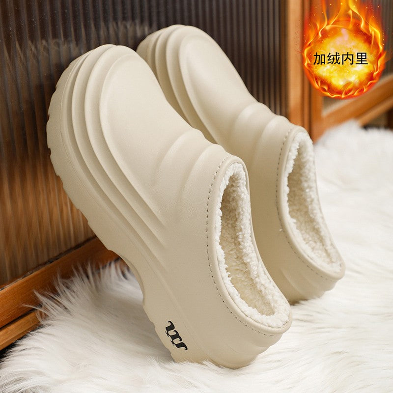 Winter Plush Supper Warm Chef Shoes for Men Women Very Soft Rubber Sandals Clogs Garden Shoes Without Holes Kitchen Work