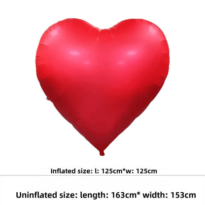Giant 63 Inch Heart Aluminum Foil Balloon for Birthday Wedding Christmas Eve Valentine's Day New Year Party DIY Decoration