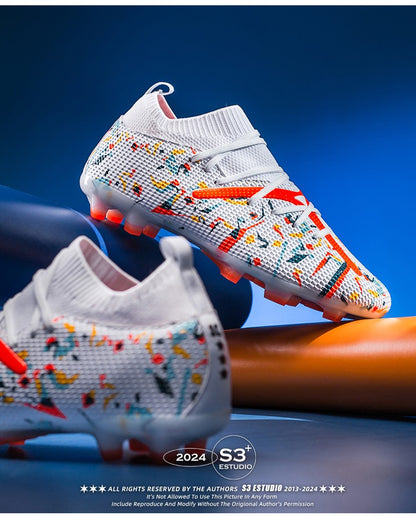 Mens Football Field Boots Ultralight Turf Indoor Society Training Soccer Shoes Cleats for Kids Sneakers TF/FG Football Shoes