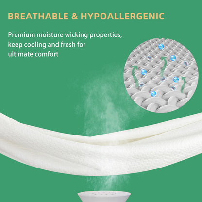 Protetor de colchão 100% impermeável premium, colchão 3D Air 290GSM, capa de colchão queen respirável e com proteção 360°